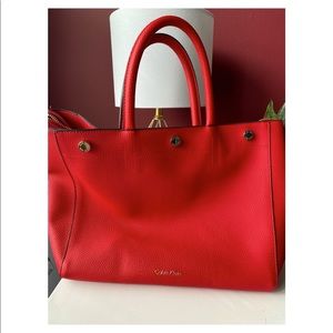 Calvin Klein Red tote with strap